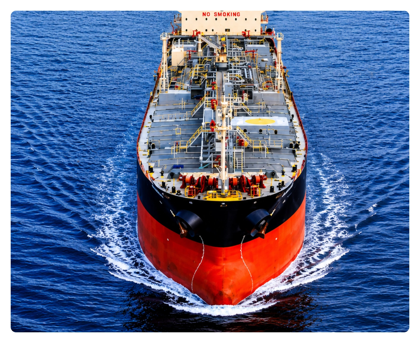 Cargo ship at sea